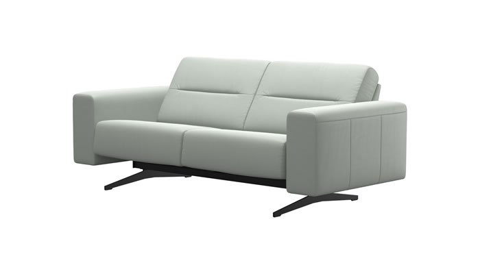 Stressless Stella 2 Seater Sofa in Paloma Breezy Blue Leather